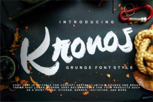 Kronos: A Grunge-Inspired Calligraphy Font with Bold Character