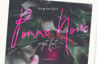 Pomme Noir: A Light Script Font for Handcrafted Design