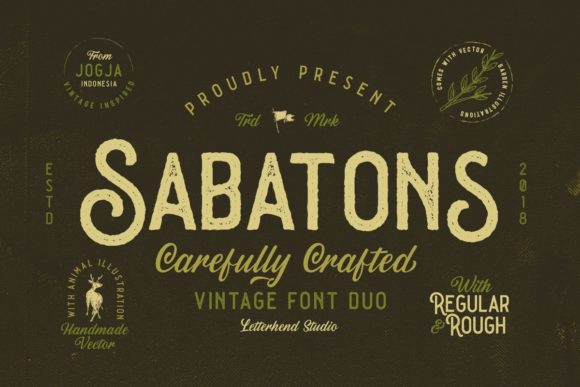 Sabatons: A Vintage Font Duo for Rustic Charm and Real-World Impact